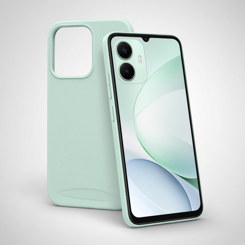 Redmi 15C 256GB com capa e película Verde Menta